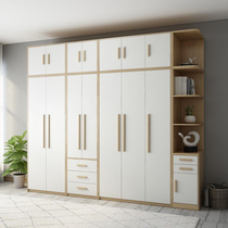 Modern simple assembly wardrobe Nordic style economic bedroom simple cabinet four or five door overall combination cabinet