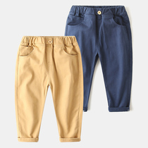 Korean version of children's casual purity cotton-flat baby pants small feet tide in the new child-guarded boy trousers in spring and autumn