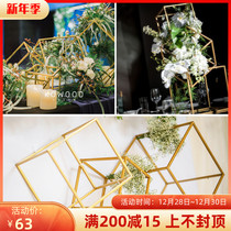 New wedding props geometry box five-piece set Space Love welcome area window decoration iron decoration supplies