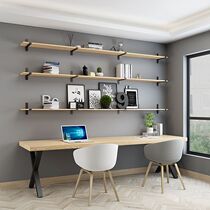 Jimei desk bookshelf combination home simple bedroom simple long table double office computer desk writing table