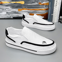 Old Beijing Cloth Shoes Mens Summer Breathable Thin Slacker Small White Sails Cloth Shoes One Foot Pedal Deodorant Driving Ice Silk Tide Shoes