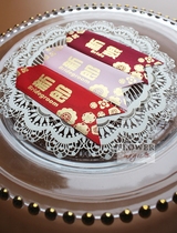 (A variety of short optional content)Corsage word belt Wedding streamer Groom note Title strip Bronzing word cloth strip