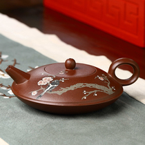 New product special double-country work National worker Zhan Hongxuan Huang Xi eyebrows bottom trough clear 180cc purple sand pot