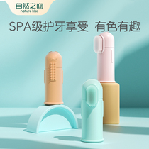 Cute bear finger set toothbrush baby toothbrush baby toothbrush baby silicone soft hair baby milk toothbrush 0-1-2-3 years old