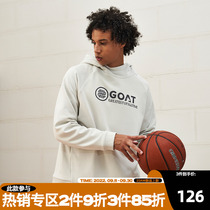ZONEiD2022 autumn and winter new knitted long-sleeved printed hooded sweater mens plus velvet sports basketball pullover top