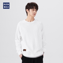 Hanska Autumn Winter Round collar necropolis masculiny thickened pure set head loose 100 hitch warm and long sleeve undershirt