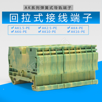 The spring rail terminal AK1 5 2 5 4 6 10 16-PE one into a 1 5-16 Square