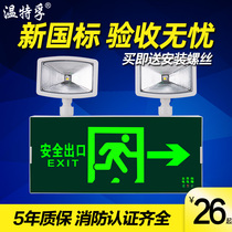 Winterfu LED fire emergency lighting instructions Evacuation dual-use lights Two-in-one safety exit signs