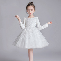 Next win girl dress long sleeve Autumn New European and American childrens performance clothes princess dress dress