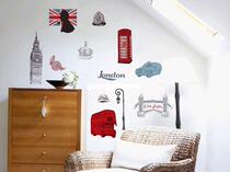 Wall Stickers Strightlights Bus Telephone Booth Great Britai