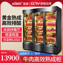 Five Moto Dry-Wet Steak Cooked Steak Cooked Into Cabinet Beef Steak Cupboard Commercial West Restaurant Refrigerated Cabinet Home Preservation Display Cabinet