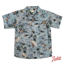 2019 New Vicious Dog BRONSON ALOHA Hawaii Holiday Short Sleeve Shirt Mens Casual Shirt 4 Colors