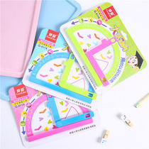 Learning stationery primary and secondary school students recognize angle teaching protractor large activity angle triangle ruler painting teaching aids 4114