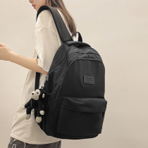 Double Shoulder Bag Woman Han Edition Casual Minimalist College Student High School School Bag Large Capacity Fashion Tide 100 Hitch Travel Backpack