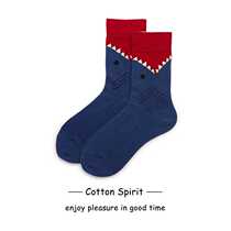 Cotton spirit blue shark spring summer autumn and winter couples socks fashion breathable socks