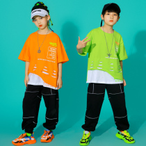 61 Children Perform Clothing Boy Hip Hop Youngster Street Dance Suit Girl Acting Out of Jazz Dance Costume Tide Card