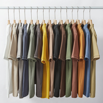 Hanska minimalist pure colour POLO shirt for mens surges business beads cotton breathable turtlenecks Paul short sleeve T-shirt male