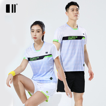 Single Double Spring Summer New Badminton Suit Mens And Womens Kit Short Sleeve Women Sportswear Quick Dry Suction Sweat-Breathable Blouse