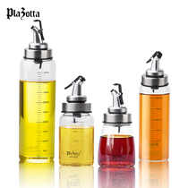 Plazotta oil pot High borosilicate glass anti-drip one-click open kitchen vinegar soy sauce seasoning bottle