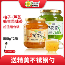 Dongda Korean Gold honey Grapefruit tea Aloe vera tea sauce 500g Korean fruit tea jam brewed water drink drink