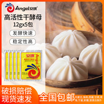 Angie High sugar yeast Dry yeast 12g*5 packs Angie high activity dry yeast dough baking powder Baking raw materials