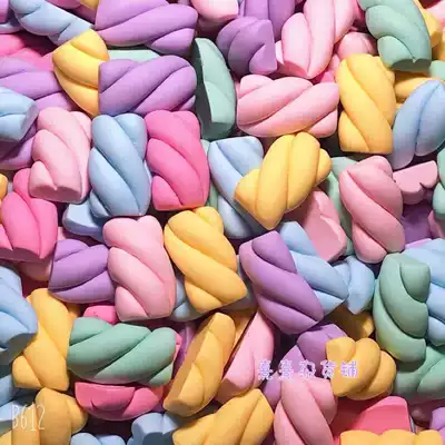Xixi grocery store Cute soft cute marshmallow candy resin accessories DIY mobile phone protective shell material creativity