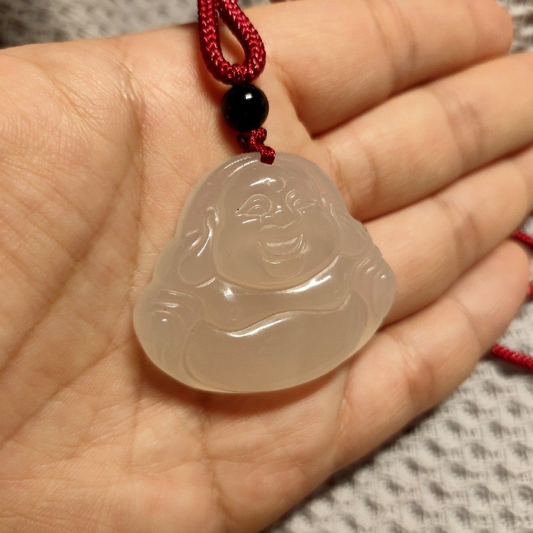 Putuo Mountain Man Buddha Pink Shop Millver Pendant K Light with Packaging