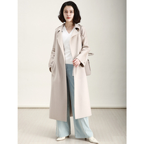 NZ Casual OL Ethos Long style lace collection waist and body double face wool coat woman 2021 new fur coat