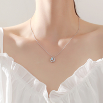 S925 Sterling Silver Dream moon necklace female Korean version of gentle Valentines Day Valentines Day to send girlfriend gifts light luxury choker