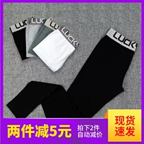 Autumn and winter New les cotton trousers handsome t neutral warm gown thin wide edge leggings