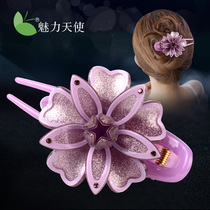 Hairclip head tridentate of clip hair headdress temperament medium clip flowers pan head fixed female ding jia