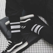 Korean socks men and women in tube students trend Harajuku wind ulzzang stockings summer cotton socks men