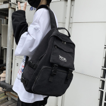 School Bag Boys Junior High School Day Great Capacity Backpack High School College Students Personality Tooling Tide Cards Computer Double Shoulder Bag Women