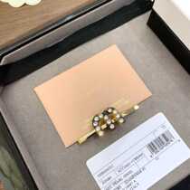 Miao New Products Resin Hawksbill hawksbill M full drill hairpin Miu acrylic patterned letters Hair Accessories with a horizontal lined edge clip