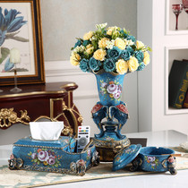 European-style Paper Towel Box Multifunction Living Room Remote Control Containing Box Paper Draw Box Creative Draw Paper Box Suit Hem decoration