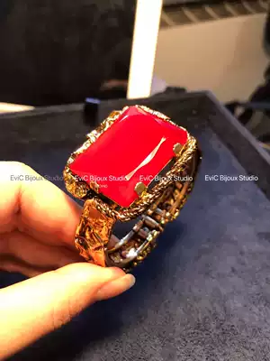 Big name designer 24k gold square sugar series high order crystal sugar bracelet universe designer blogger same model