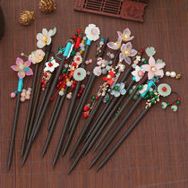 Xianqi Antique Hairpin Female Hanfu Hair Accessories Hair Accessories Hair Accessories Step Shake Head Accessories Cheongsam Hair Hairpin Wood Hairpin