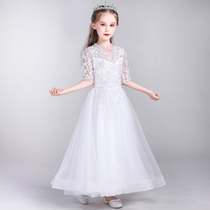 Flower Boy Gown Girl Child Princess Dress Girl Fluffy Yarn Little Girl Foreign Air Walking Show Wedding Dress Piano for a Dress Rehearsal