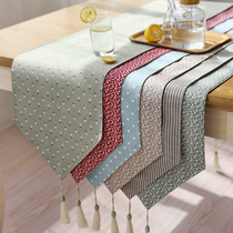New Chinese Zen table flag TV cabinet cover long strip tablecloth coffee table fabric household dust cover towel shoe cabinet cloth