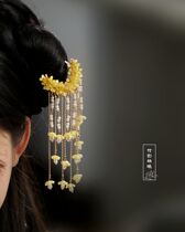 Curtain hair hairpin hairpin simple ancient style osmanthus headgear hair accessories Hanfu Ming accessories female tassel step shake
