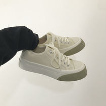 2021 new small white shoes Joker thick bottom niche design big head canvas shoes women Summer Son