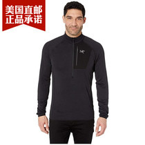 American Arcteryx Ancestor Birds outdoor repairs Long sleeves T-shirt High collar male Konseal Zip Neck