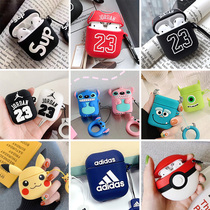 airpods protective cover liquid silicone cute apple earphone cover box protective shell AirPods1 2nd generation trendy brand ins soft cover airpods wireless bluetooth headset charging compartment
