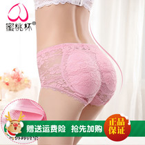 Peach cup lace plus pad hip pants Waist hip hip panties female hip pants Body shaping sexy peach hip pad