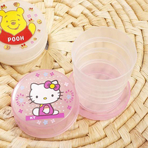 Korean Version Children Cartoon Folding Water Cup Creativity Mini Telescopic Cup Travel Cup Portable Cup Convenient Cup