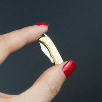 Brass Mini small knife with sharp pendant knife key creative stainless steel folding knife uncourier pocket folding knife