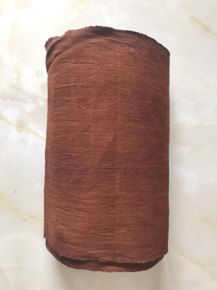 Guizhou native cloth persimmon cloth pure hand woven cotton cloth hand plant dyeing two-sided color tea mat design