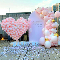 Macaron love balloon babys first birthday decoration scene wedding room layout wedding romantic Tanabata party