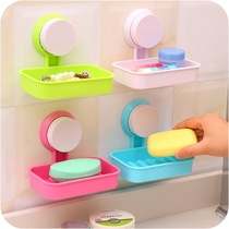 Soap box creative suction cup Wall-mounted soap rack Bathroom soap dish suction wall drain soap box Soap box suction toilet