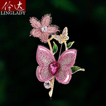 Shawl buckle 2021 New brooch brooch pin female lace butterfly cardigan pin celebrity spring wrinkle